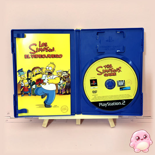 Los Simpson El Videojuego PS2 - caja abierta con disco y manual