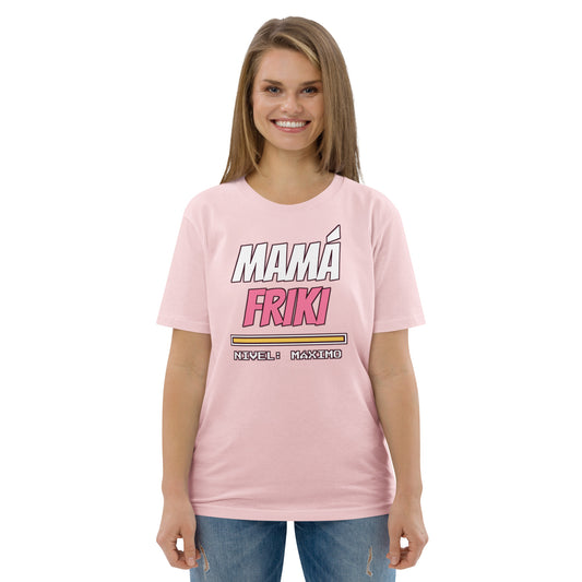 Camiseta Friki Unisex "Mamá Friki" rosa