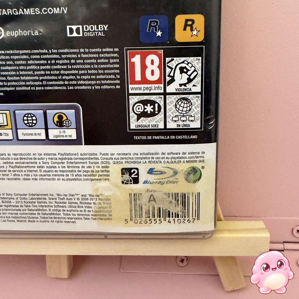 GTA V PS3 - marca de pegatina antigua en la contraportada