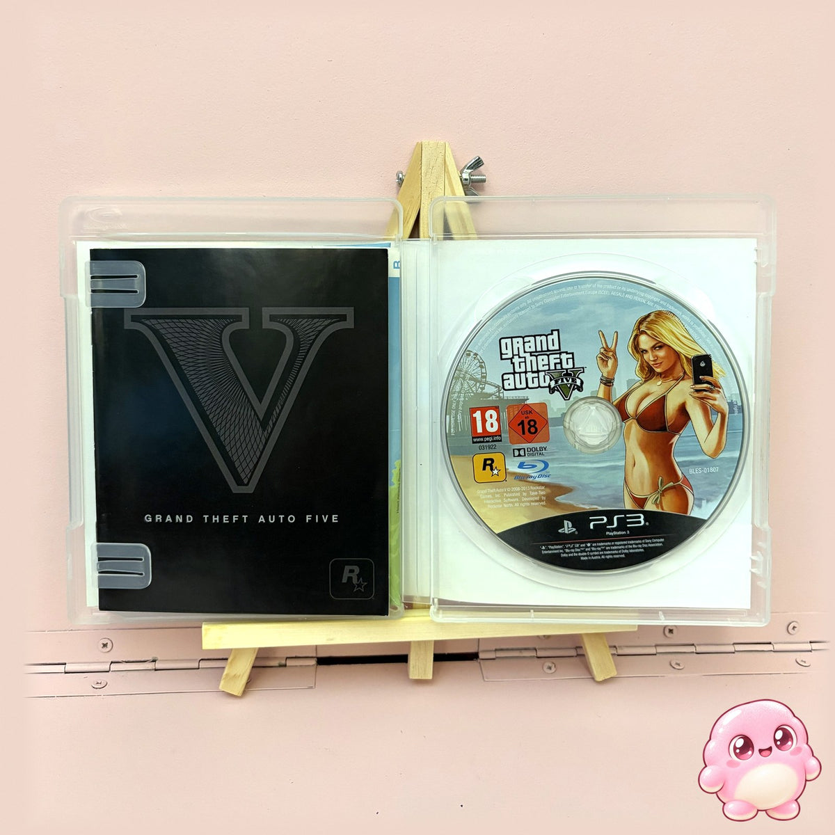 GTA V PS3 - caja abierta con disco y manual