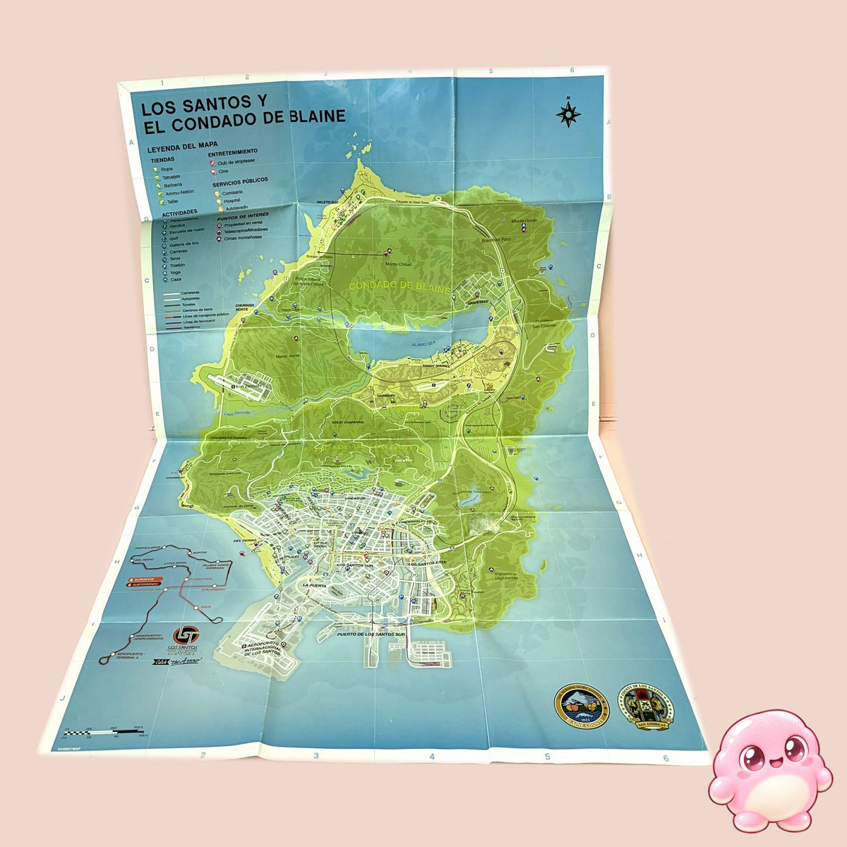 GTA V PS3 - mapa de Los Santos desplegado