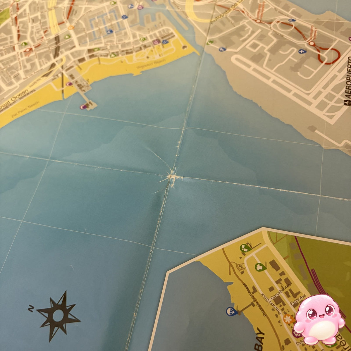 GTA V PS3 - arrugas de uso en los pliegues del mapa