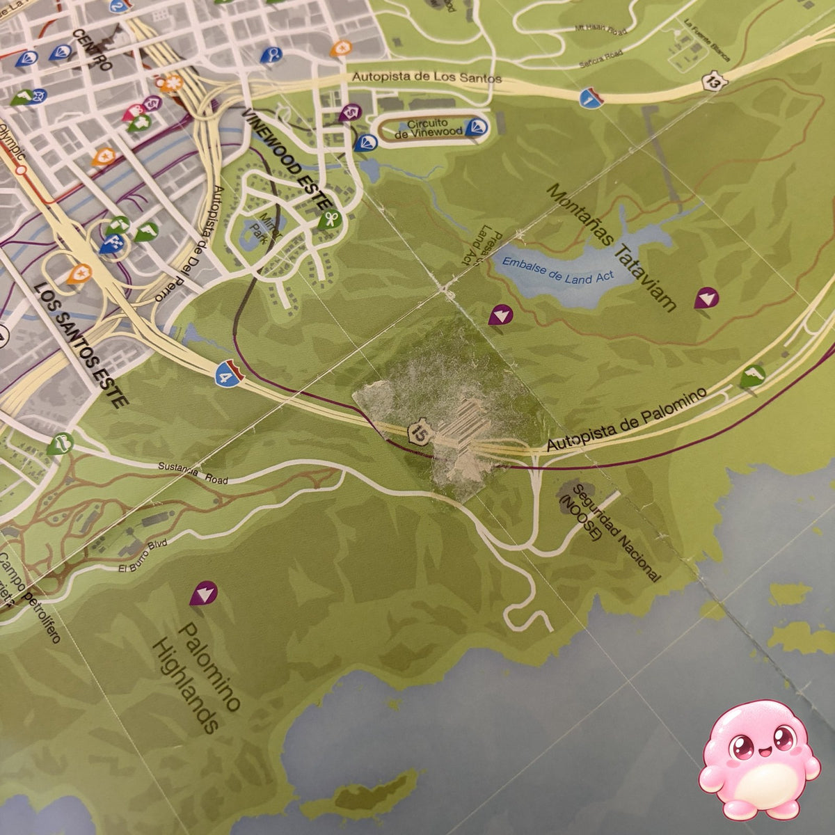 GTA V PS3 - restos de pegatina en el mapa