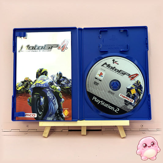 MotoGP 4 PS2 - caja abierta con disco y manual