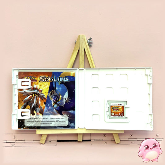 Pokémon Sol 3DS - caja abierta con cartucho