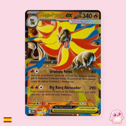 Mega-Pyroar ex (Mega Pyroar ex) 015/086 - Caos Creciente (CRI) - Carta Pokémon TCG en español