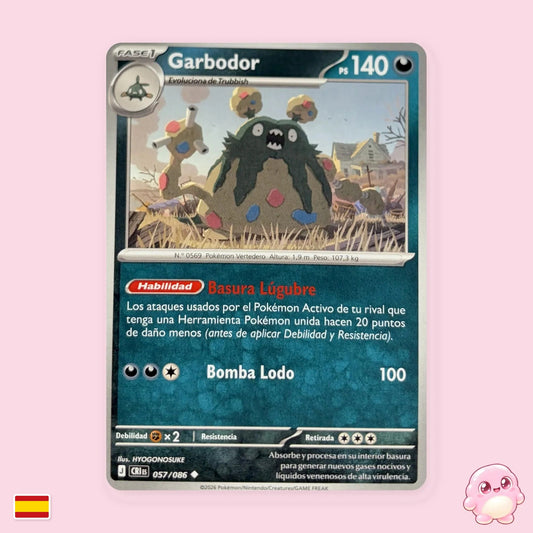 Garbodor 057/086 - Caos Creciente (CRI) - Carta Pokémon TCG en español