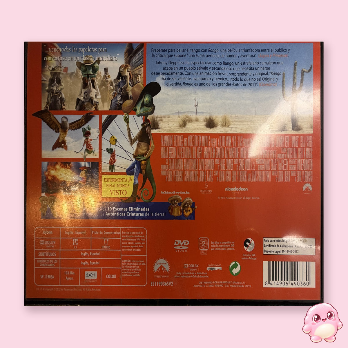 Rango DVD contraportada
