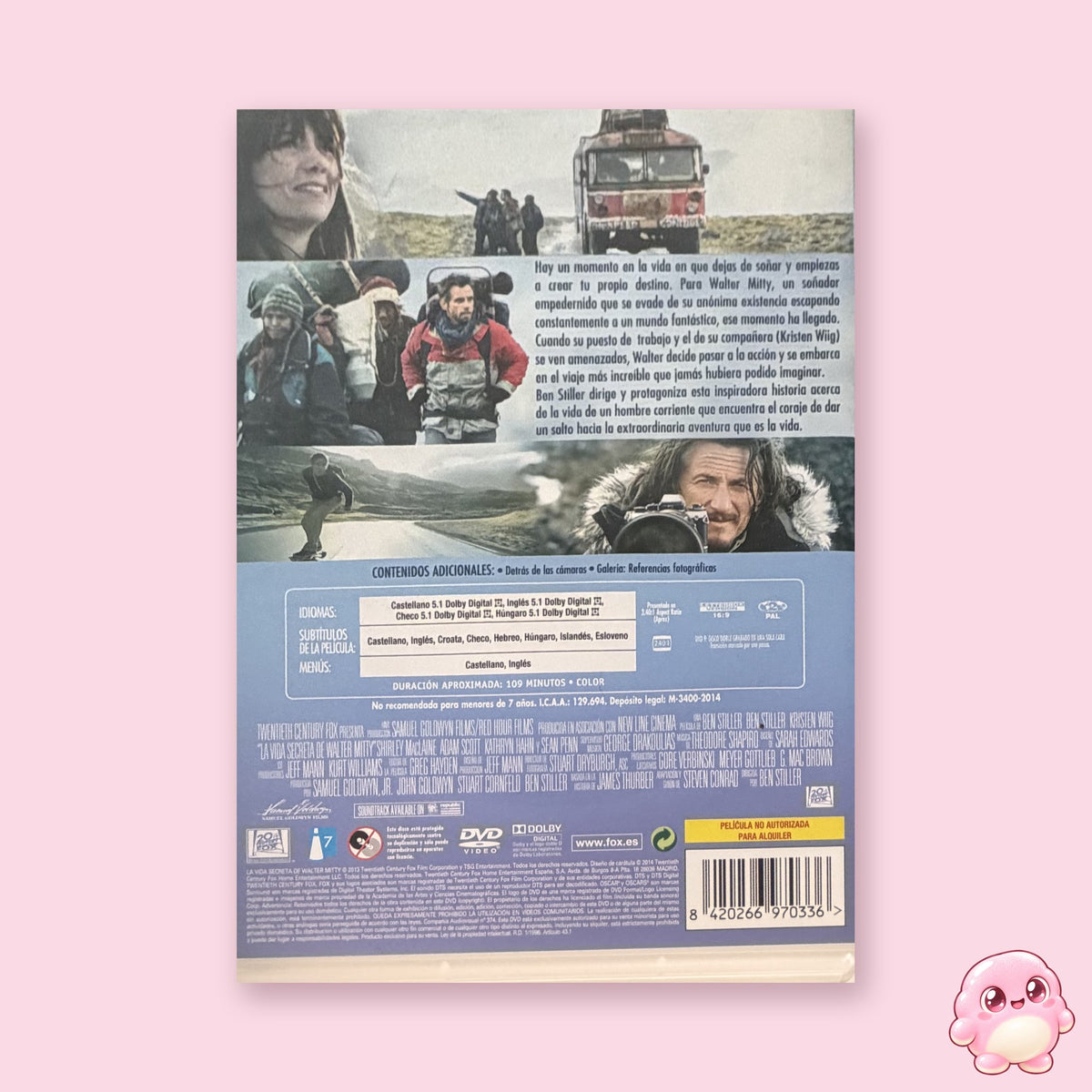 La vida secreta de Walter Mitty DVD contraportada