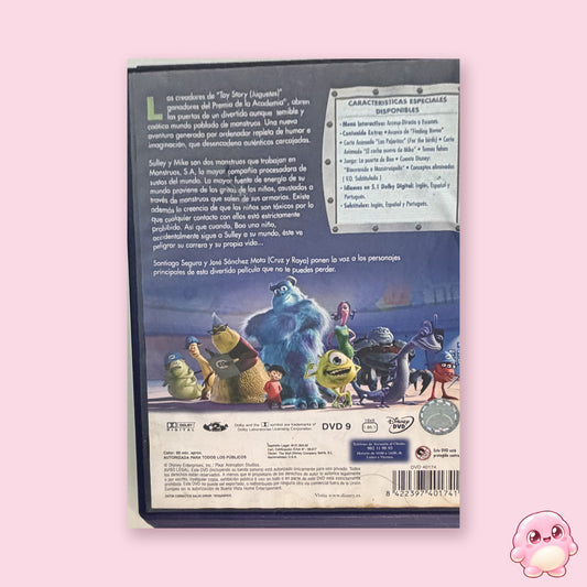 Monstruos, S.A. DVD contraportada
