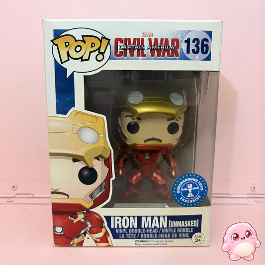 Funko Pop Iron Man Unmasked #136 - Marvel