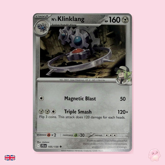 N's Klinklang 105/159 - Aventuras Compartidas (Inglés) - Carta Pokémon TCG