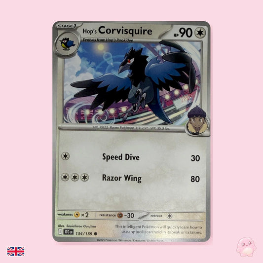 Hop's Corvisquire 134/159 - Aventuras Compartidas (Inglés) - Carta Pokémon TCG