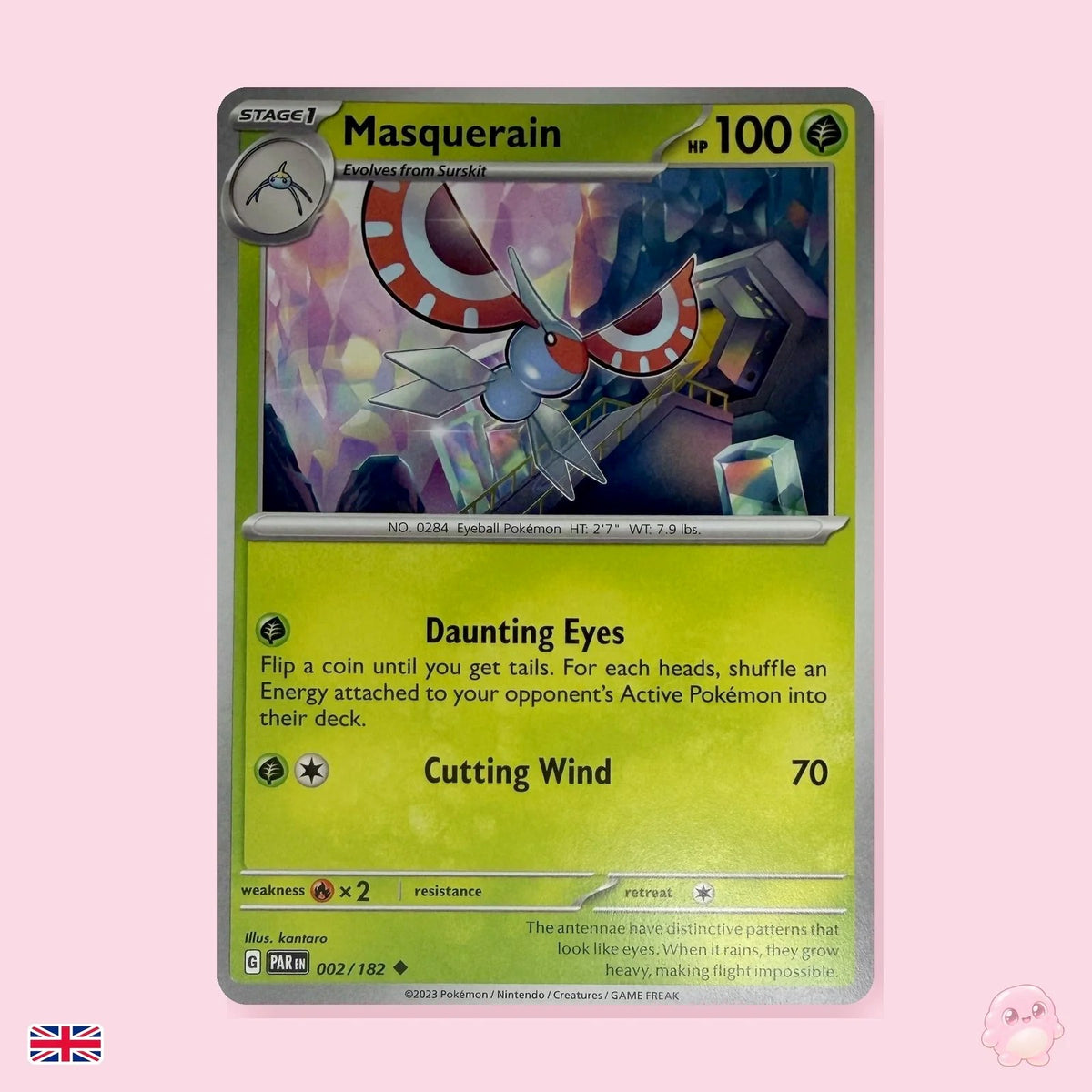 Masquerain 002/182 - Brecha Paradójica (Inglés) - Carta Pokémon TCG