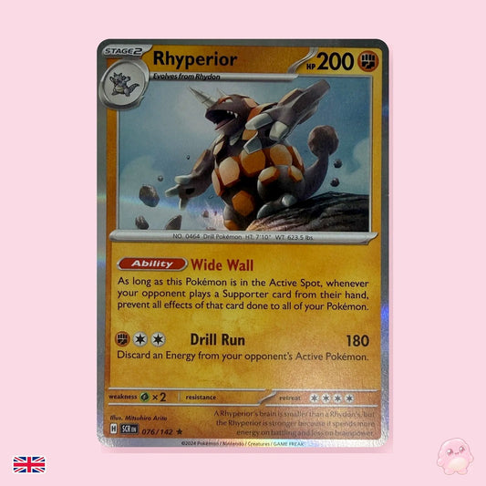 Rhyperior 076/142 - Corona Astral (Inglés) - Carta Pokémon TCG