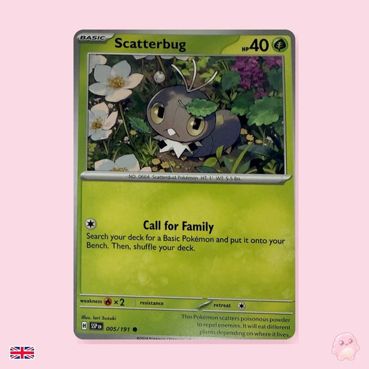 Scatterbug 005/191 - Chispas Fulgurantes (Inglés) - Carta Pokémon TCG