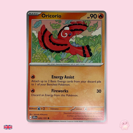 Oricorio 026/191 - Chispas Fulgurantes (Inglés) - Carta Pokémon TCG