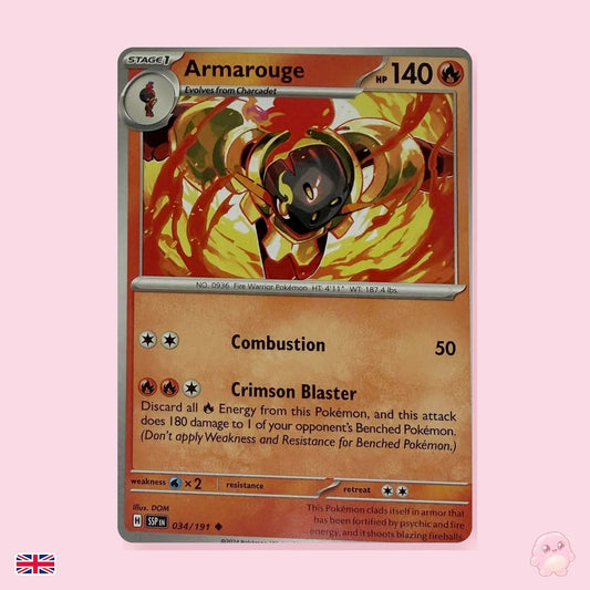 Armarouge 034/191 - Chispas Fulgurantes (Inglés) - Carta Pokémon TCG