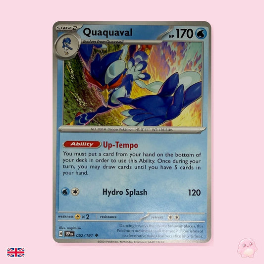 Quaquaval 052/191 - Chispas Fulgurantes (Inglés) - Carta Pokémon TCG