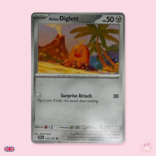 Alolan Diglett 122/191 - Chispas Fulgurantes (Inglés) - Carta Pokémon TCG
