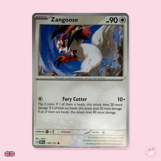 Zangoose 149/191 - Chispas Fulgurantes (Inglés) - Carta Pokémon TCG