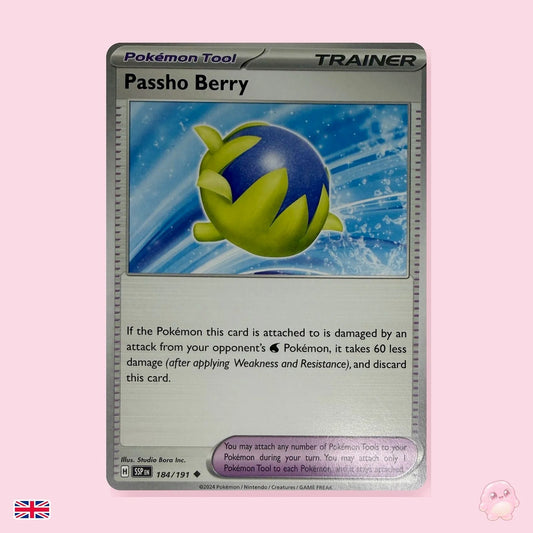 Passho Berry 184/191 - Chispas Fulgurantes (Inglés) - Carta Pokémon TCG