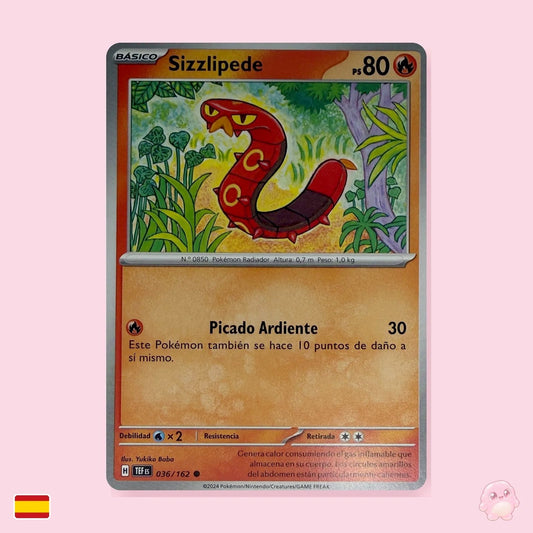 Sizzlipede 036/162 - Fuerzas Temporales (Español) - Carta Pokémon TCG