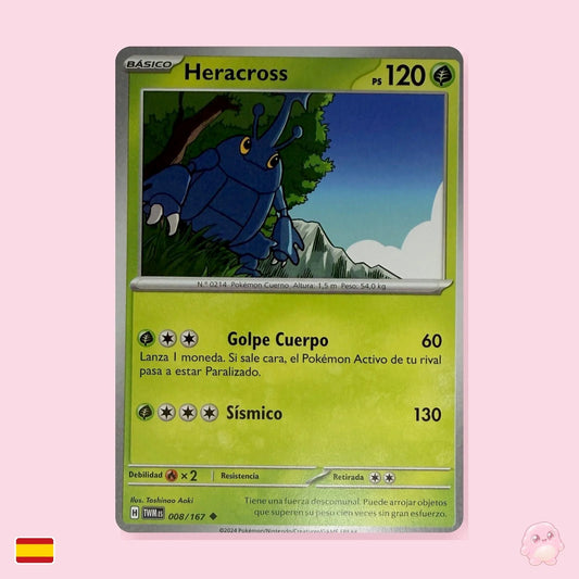 Heracross 008/167 - Mascarada Crepuscular (Español) - Carta Pokémon TCG