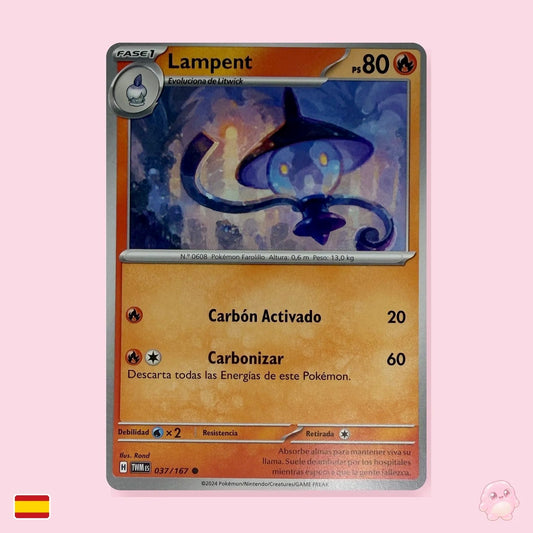 Lampent 037/167 - Mascarada Crepuscular (Español) - Carta Pokémon TCG