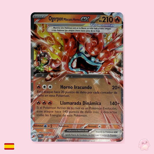 Ogerpon ex Máscara Horno 040/167 - Mascarada Crepuscular (Español) - Carta Pokémon TCG