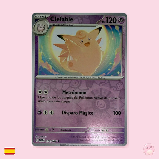 Clefable 079/167 Reverse Holo - Mascarada Crepuscular (Español) - Carta Pokémon TCG