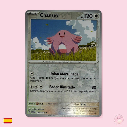 Chansey 133/167 Reverse Holo - Mascarada Crepuscular (Español) - Carta Pokémon TCG
