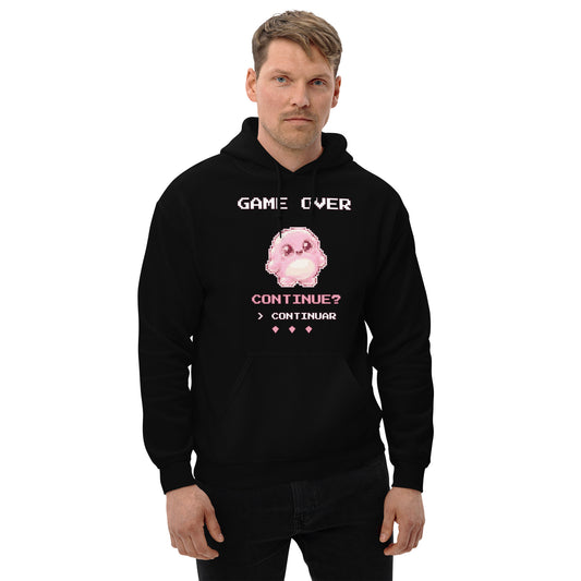 Sudadera Friki Unisex "Game Over" negra