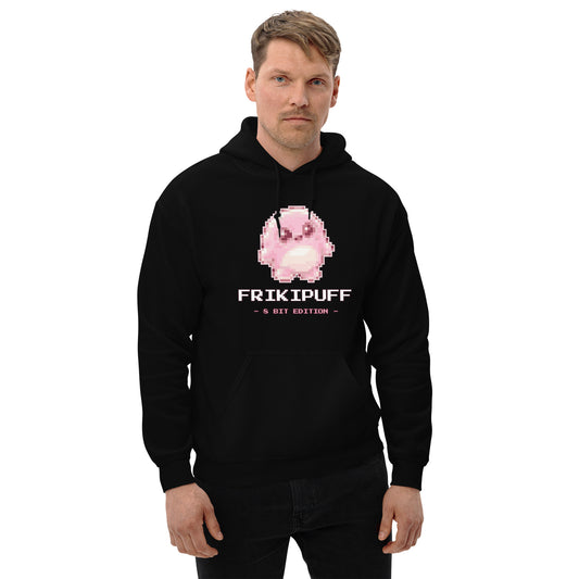 Sudadera Friki Unisex "FrikiPuff 8-Bit Edition" negra