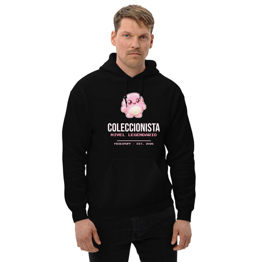 Sudadera Friki Unisex "Coleccionista Nivel Legendario" negra