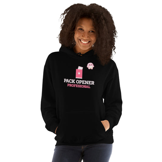Sudadera Friki Unisex "Pack Opener Profesional" negra
