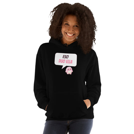 Sudadera Friki Unisex "Eso Dijo Ella" negra