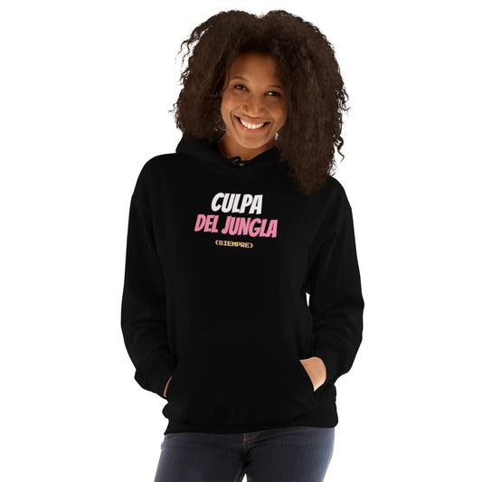 Sudadera Friki Unisex "Culpa del Jungla" negra