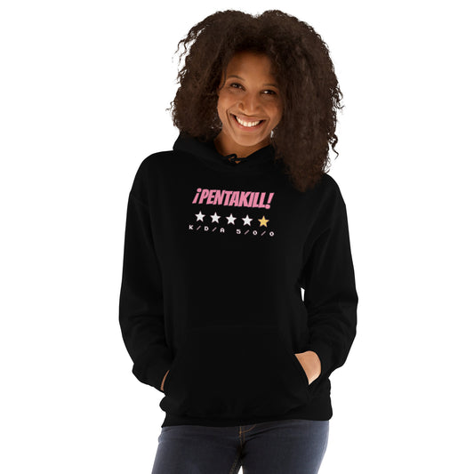 Sudadera Friki Unisex "¡Pentakill!" negra