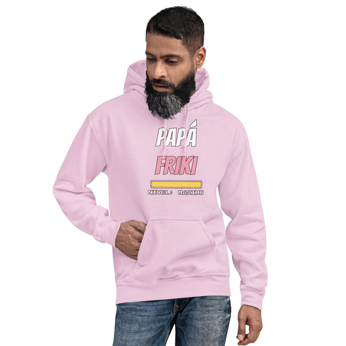 Sudadera Friki Unisex "Papá Friki" rosa