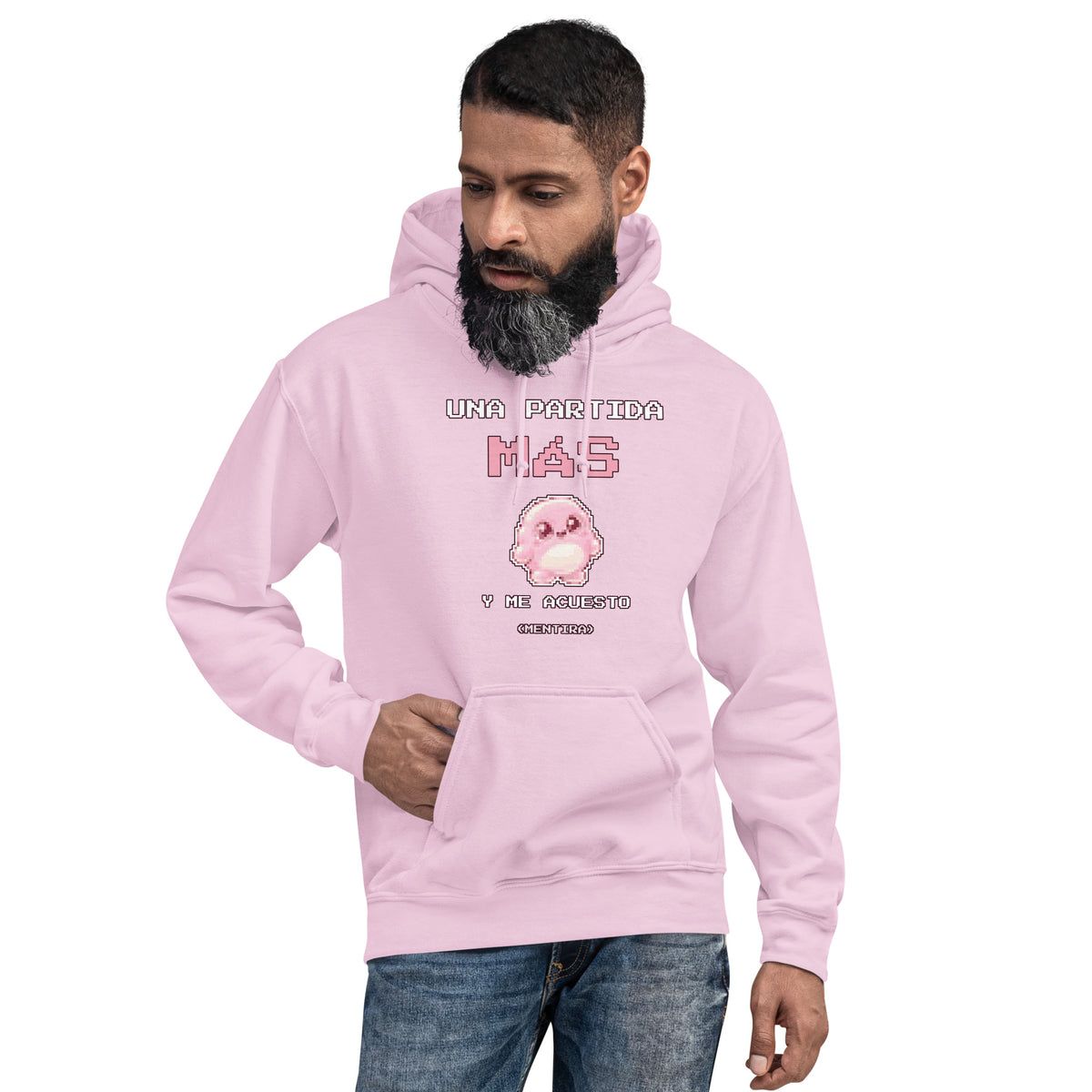 Sudadera Friki Unisex "Una Partida Más" rosa