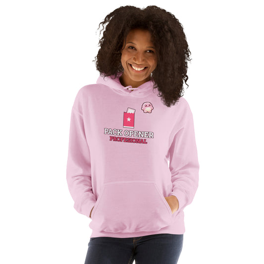 Sudadera Friki Unisex "Pack Opener Profesional" rosa