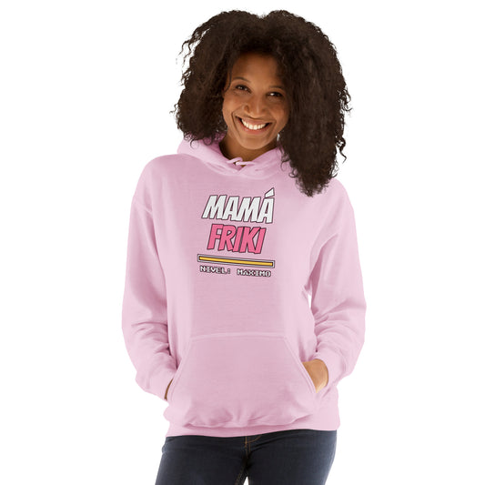 Sudadera Friki Unisex "Mamá Friki" rosa