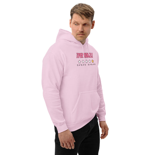 Sudadera Friki Unisex "¡Pentakill!" rosa (lateral)