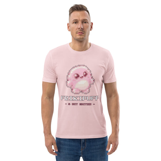 Camiseta Friki Unisex "FrikiPuff 8-Bit Edition" rosa