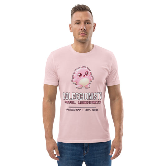 Camiseta Friki Unisex "Coleccionista Nivel Legendario" rosa